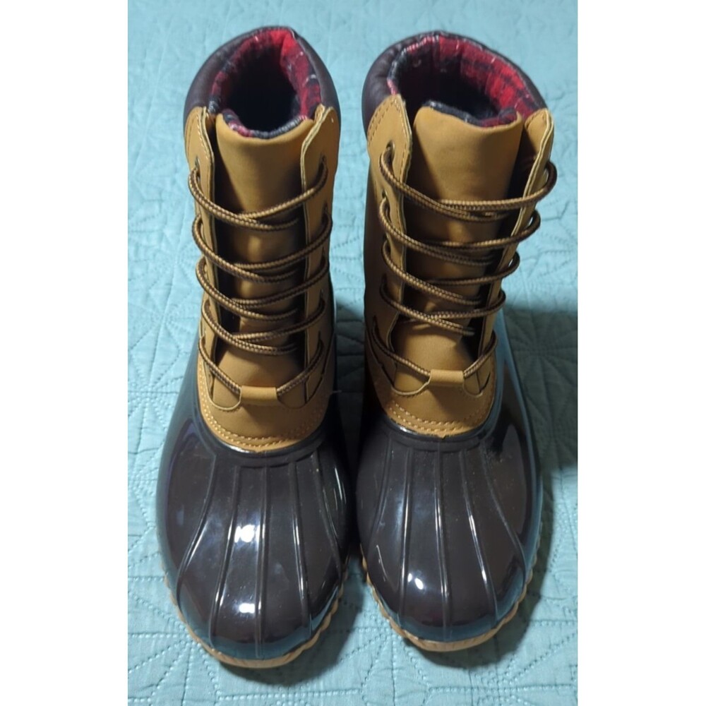 Sporto Women's Mid Calf Original Danielle Duck Boots  Tan & Brown Size US 6 M - Picture 5 of 12